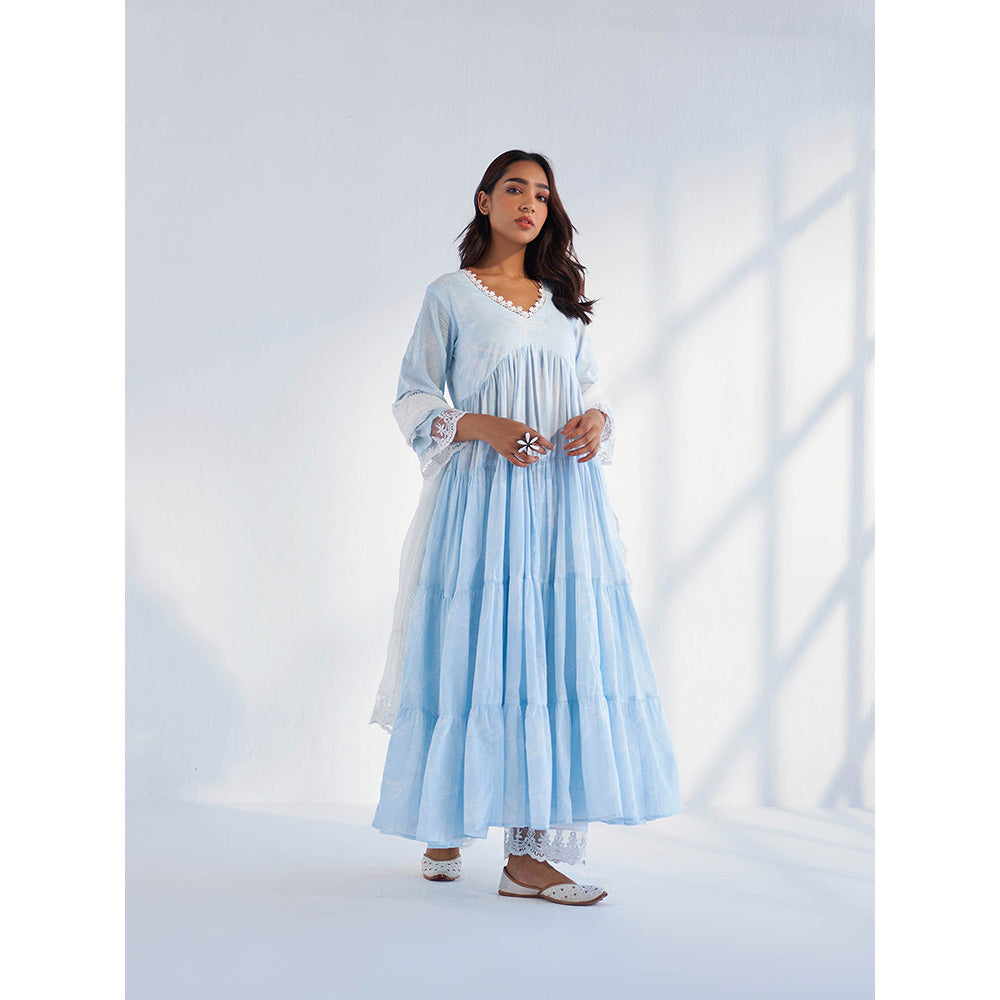 Roze Laila White Dupatta