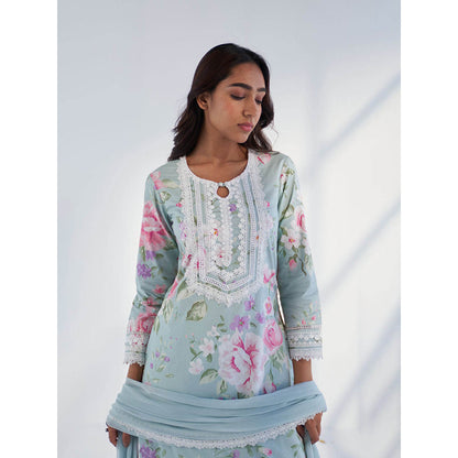 Roze Nyla Blue Dupatta