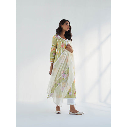 Roze Sahar Kurta with Pant & Dupatta (Set of 3)
