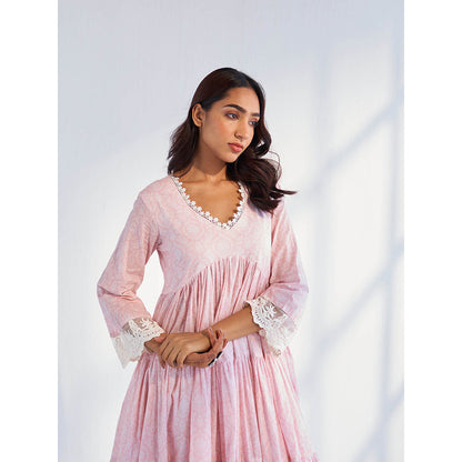 Roze Laila Pink Anarkali Kurta