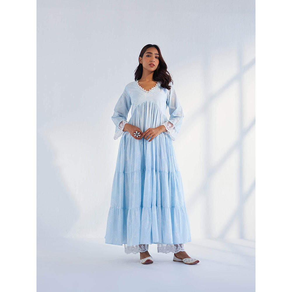 Roze Laila Blue Anarkali Kurta