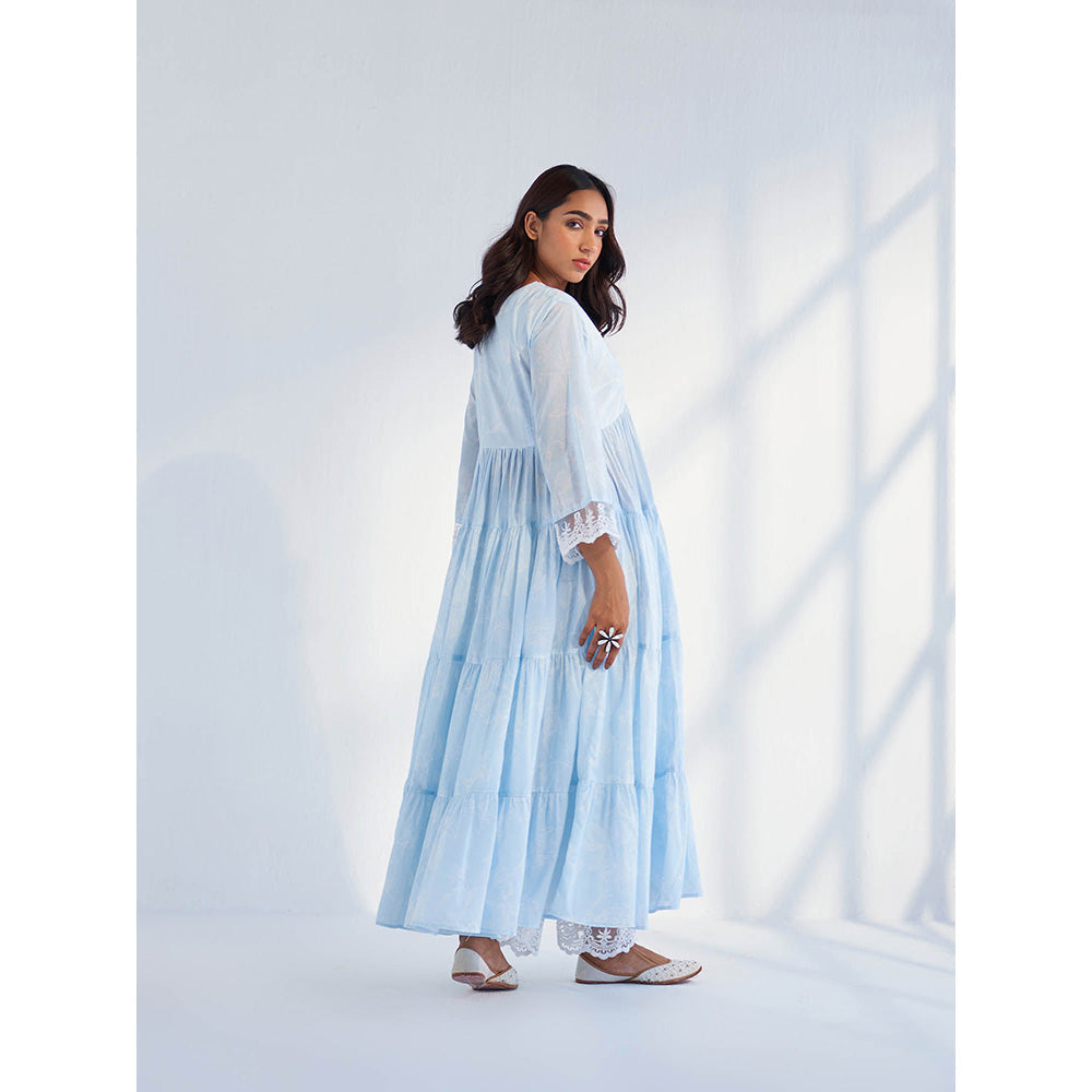 Roze Laila Blue Anarkali Kurta