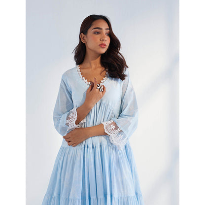 Roze Laila Blue Anarkali Kurta