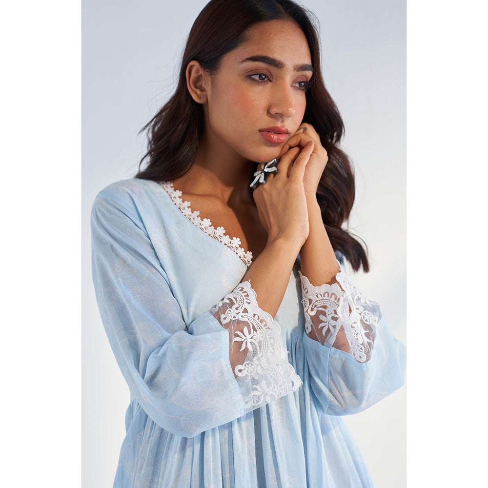Roze Laila Blue Anarkali Kurta