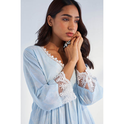 Roze Laila Blue Anarkali Kurta