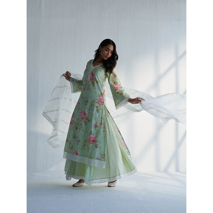 Roze Maysoon Kurta with Sharara & Dupatta (Set of 3)