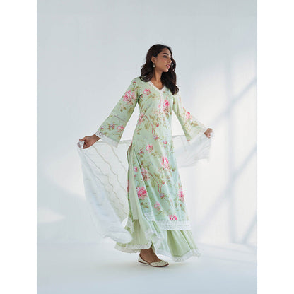 Roze Maysoon Kurta with Sharara & Dupatta (Set of 3)