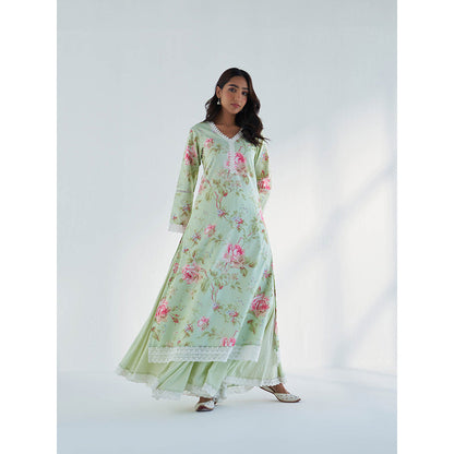 Roze Maysoon Kurta with Sharara & Dupatta (Set of 3)