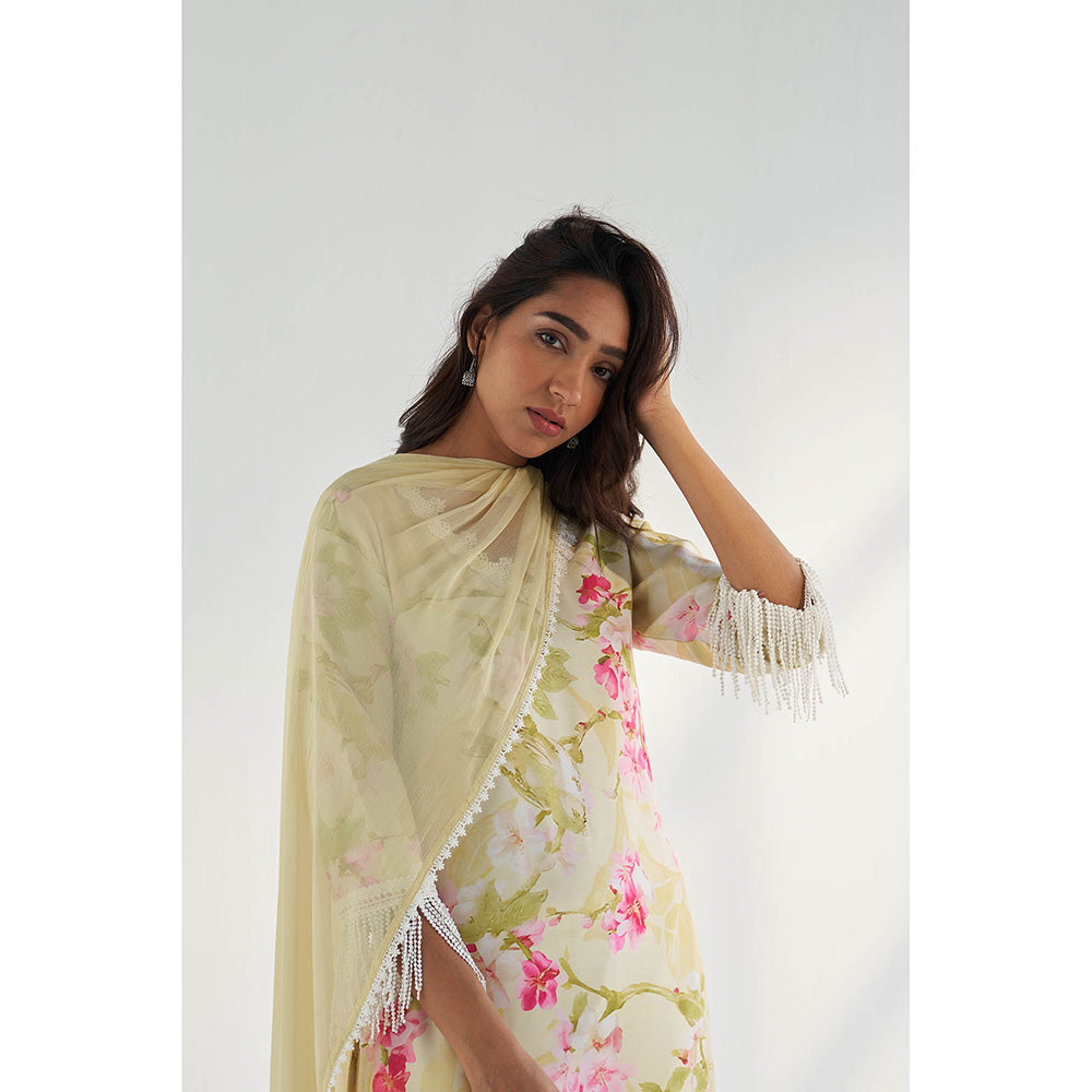 Roze Mahnoor Kurta with Pant & Dupatta (Set of 3)