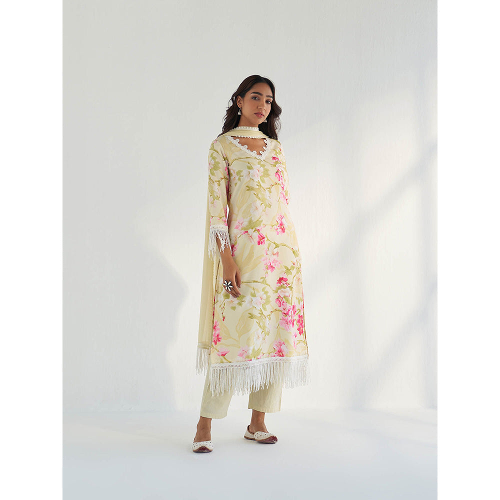 Roze Mahnoor Kurta with Pant & Dupatta (Set of 3)