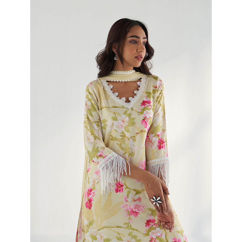 Roze Mahnoor Kurta with Pant & Dupatta (Set of 3)