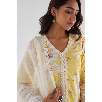 Roze Amina Kurta with Pant & Dupatta (Set of 3)