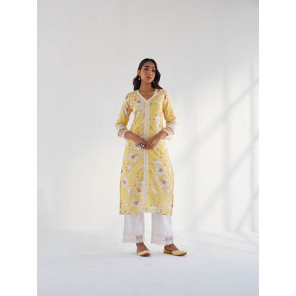 Roze Amina Kurta with Pant & Dupatta (Set of 3)