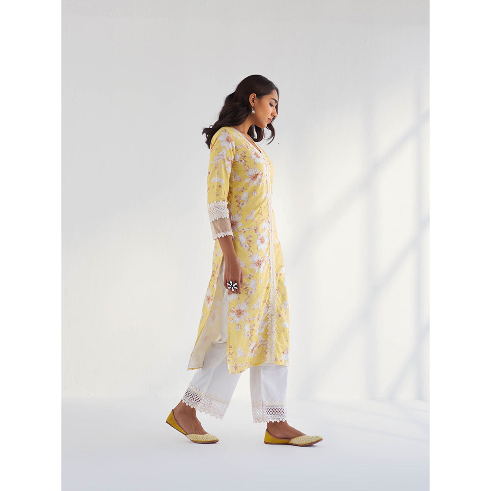 Roze Amina Kurta with Pant & Dupatta (Set of 3)