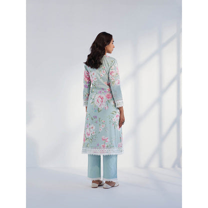 Roze Nyla Blue Kurta with Pant & Dupatta (Set of 3)