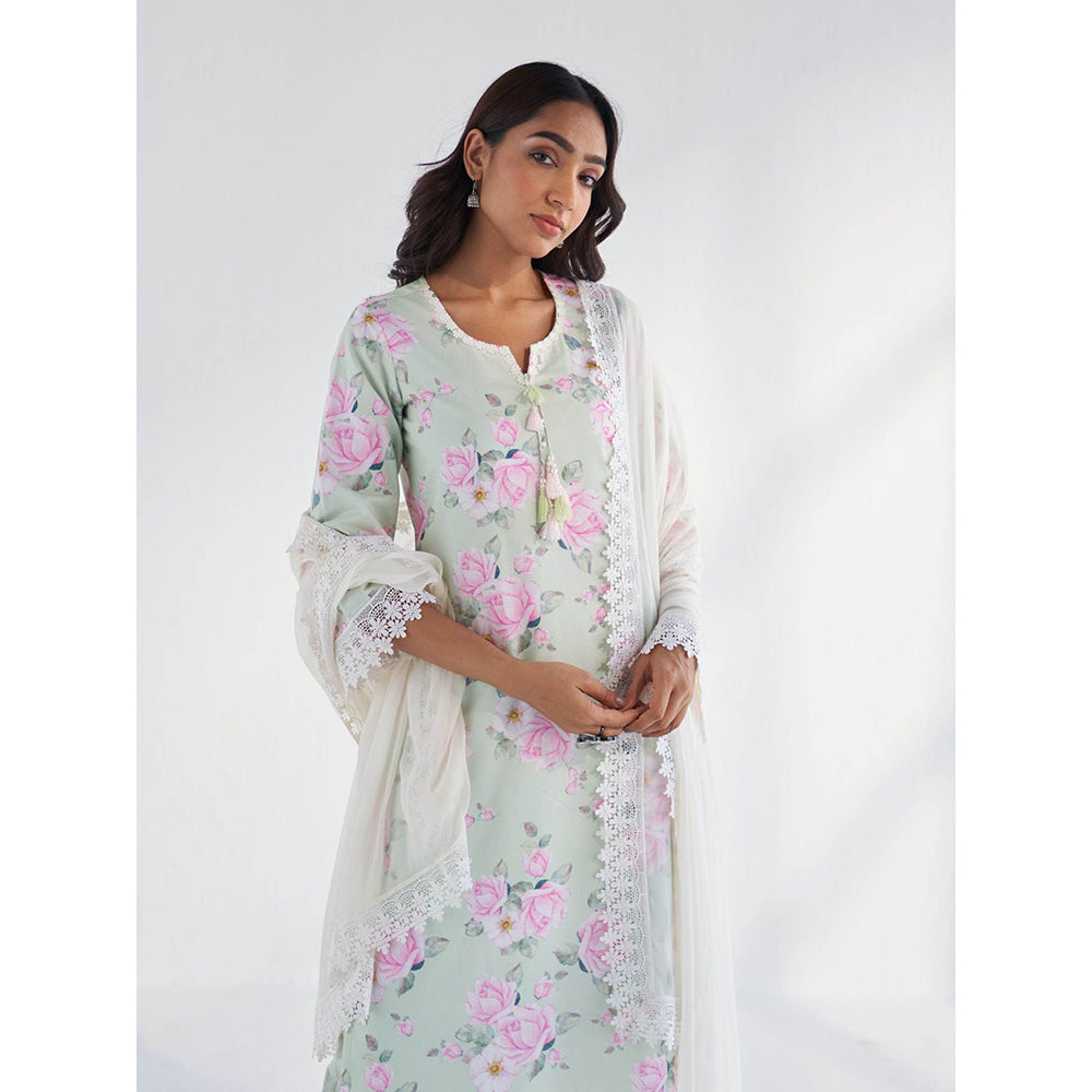 Roze Huma Kurta with Pant & Dupatta (Set of 3)