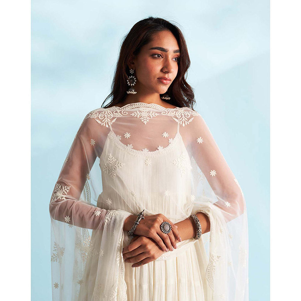 Roze Zoha Ivory Dupatta