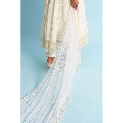Roze Zoha Ivory Dupatta