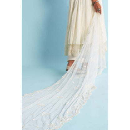 Roze Zoha Ivory Dupatta
