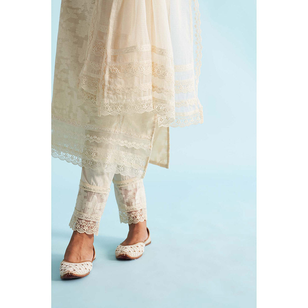 Roze Zaira Off White Dupatta