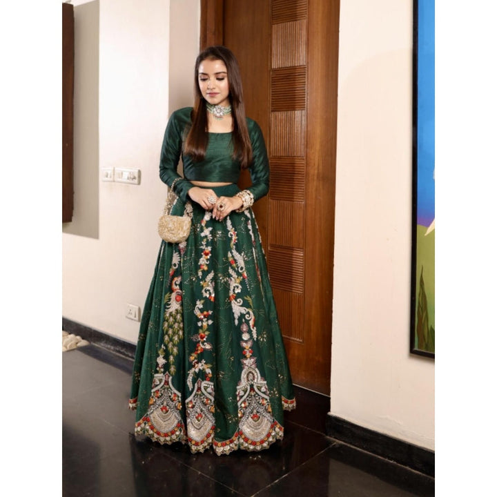 Rozina Green Ghagra Choli (Set of 2)