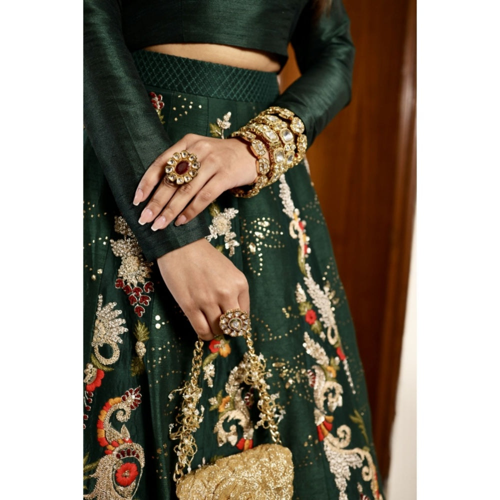 Rozina Green Ghagra Choli (Set of 2)