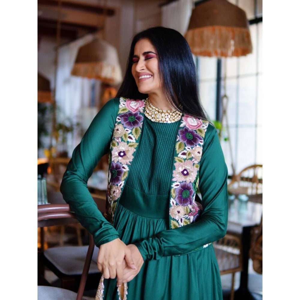 Rozina Green Anarkali and Koti (Set of 2)