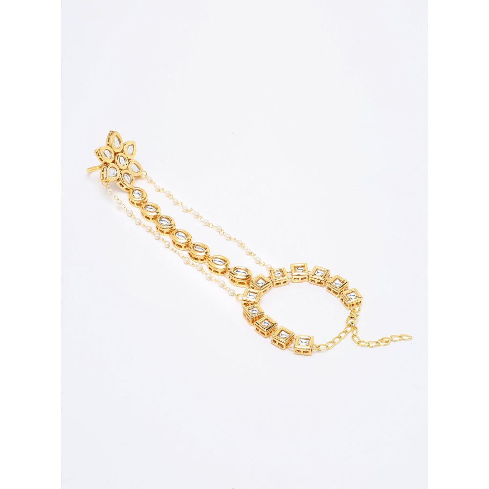 RUBY RAANG STUDIO Ruby Raang Kundan Hand Harness