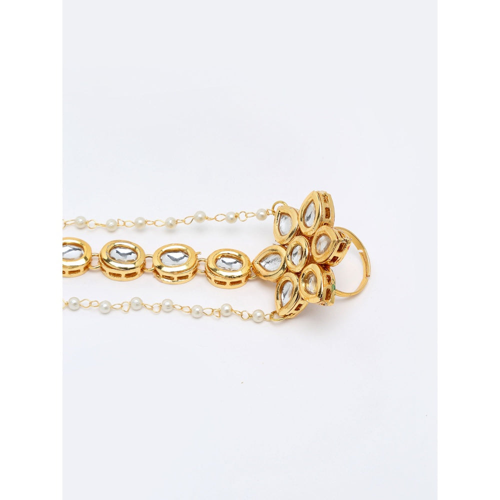 RUBY RAANG STUDIO Ruby Raang Kundan Hand Harness