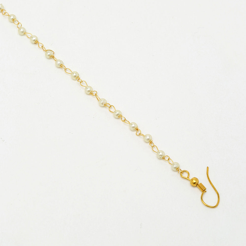 RUBY RAANG STUDIO Ruby Raang Beaded Maharani Kundan Nose Ring