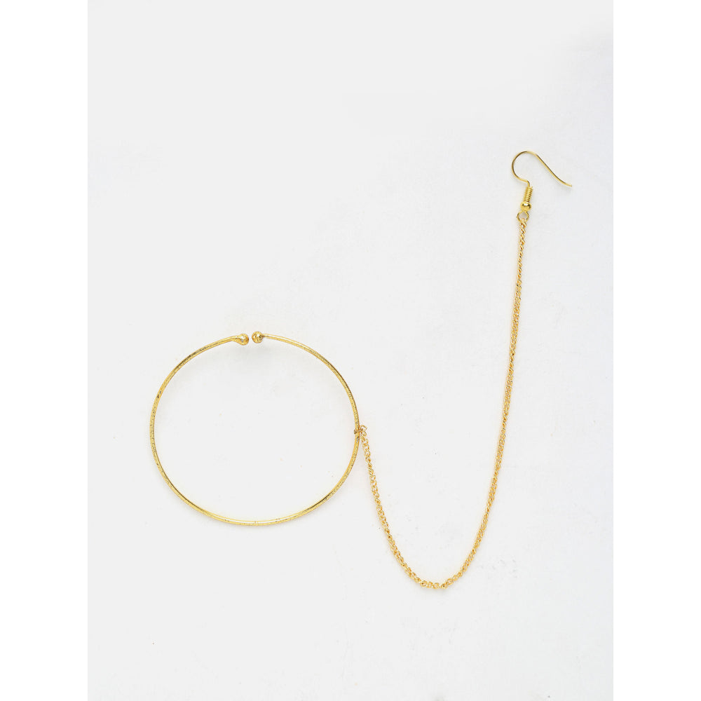 RUBY RAANG STUDIO Ruby Raang Gold Nose Ring