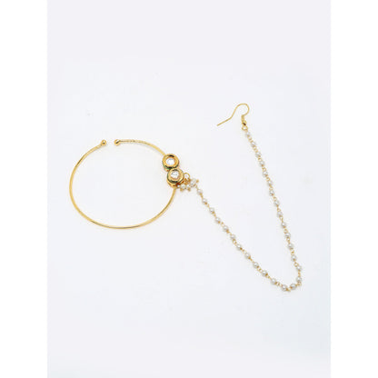 RUBY RAANG STUDIO Ruby Raang Double Kundan Nose Ring