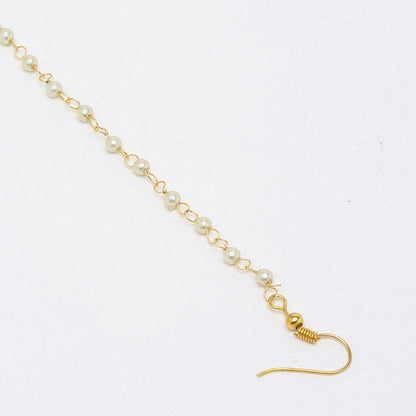 RUBY RAANG STUDIO Ruby Raang Diamond Embellished Kundan Nose Ring