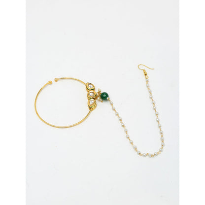 RUBY RAANG STUDIO Ruby Raang Kundan Nose Ring