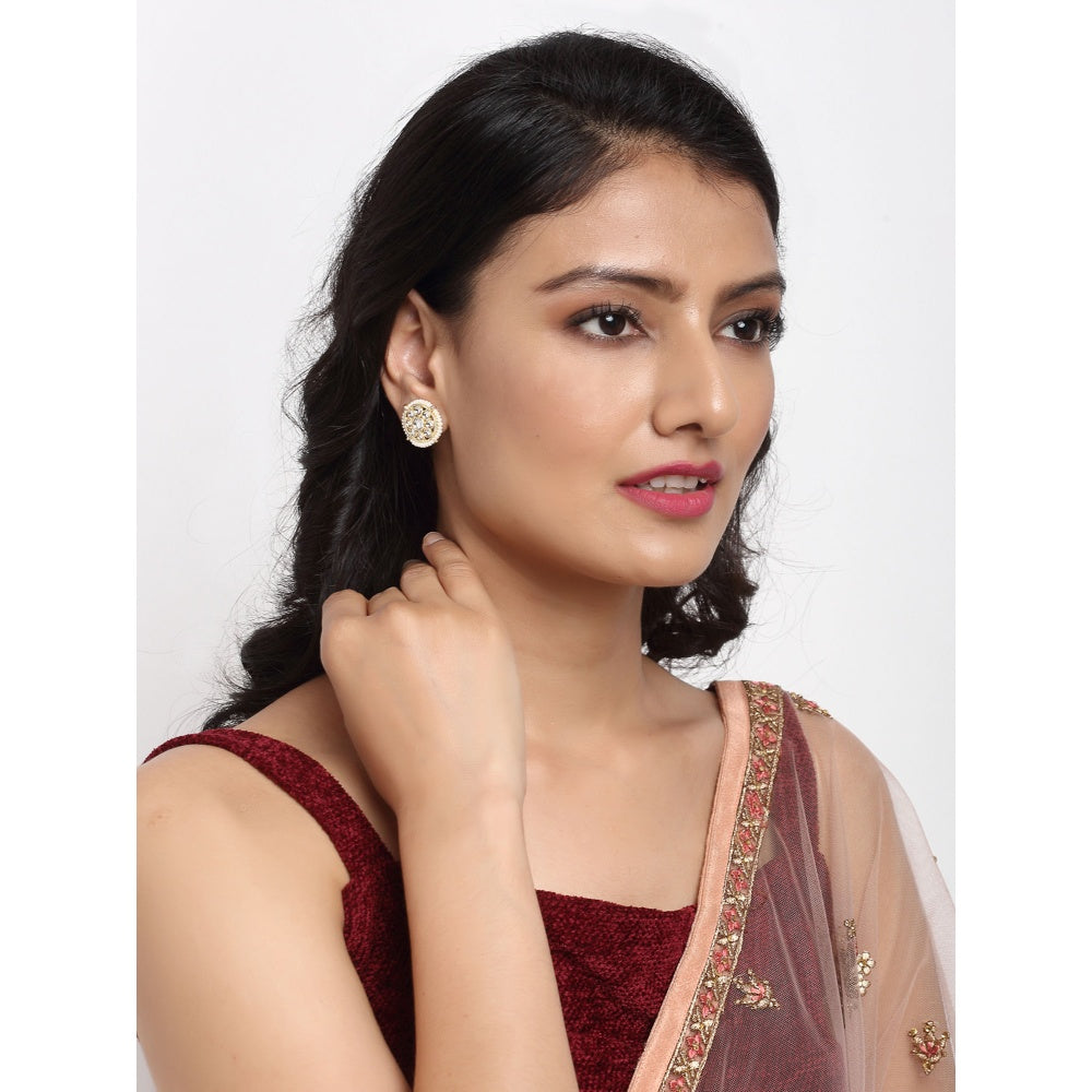 RUBY RAANG STUDIO Ruby Raang Gold Tone Kundan Studs