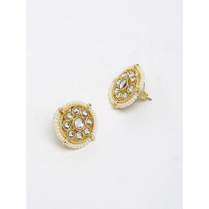 RUBY RAANG STUDIO Ruby Raang Gold Tone Kundan Studs