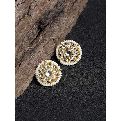 RUBY RAANG STUDIO Ruby Raang Gold Tone Kundan Studs