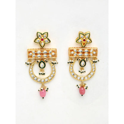 RUBY RAANG STUDIO Ruby Raang Multi Kundan Earrings