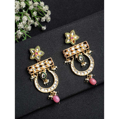 RUBY RAANG STUDIO Ruby Raang Multi Kundan Earrings