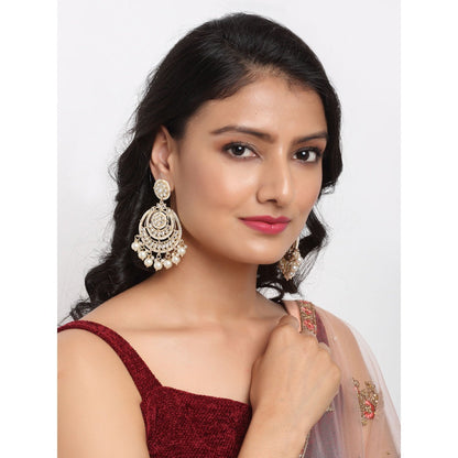 RUBY RAANG STUDIO Ruby Raang Kundan Pearl Earrings