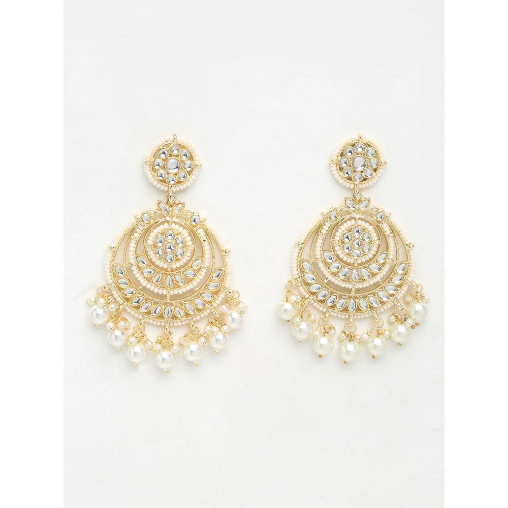 RUBY RAANG STUDIO Ruby Raang Kundan Pearl Earrings