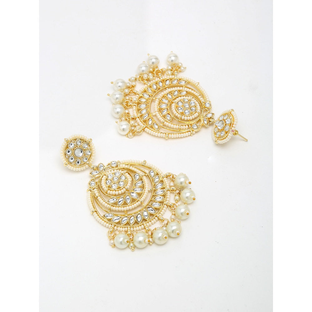 RUBY RAANG STUDIO Ruby Raang Kundan Pearl Earrings