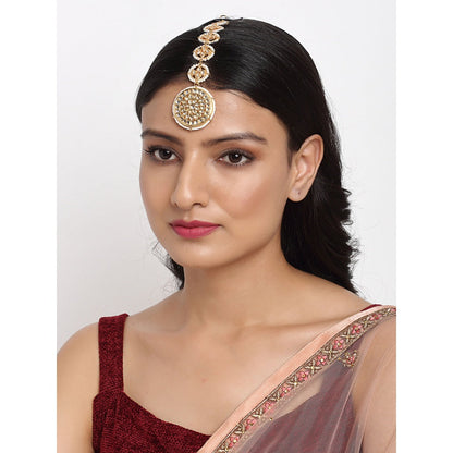 RUBY RAANG STUDIO Ruby Raang Maharani Kundan Maang Tikka