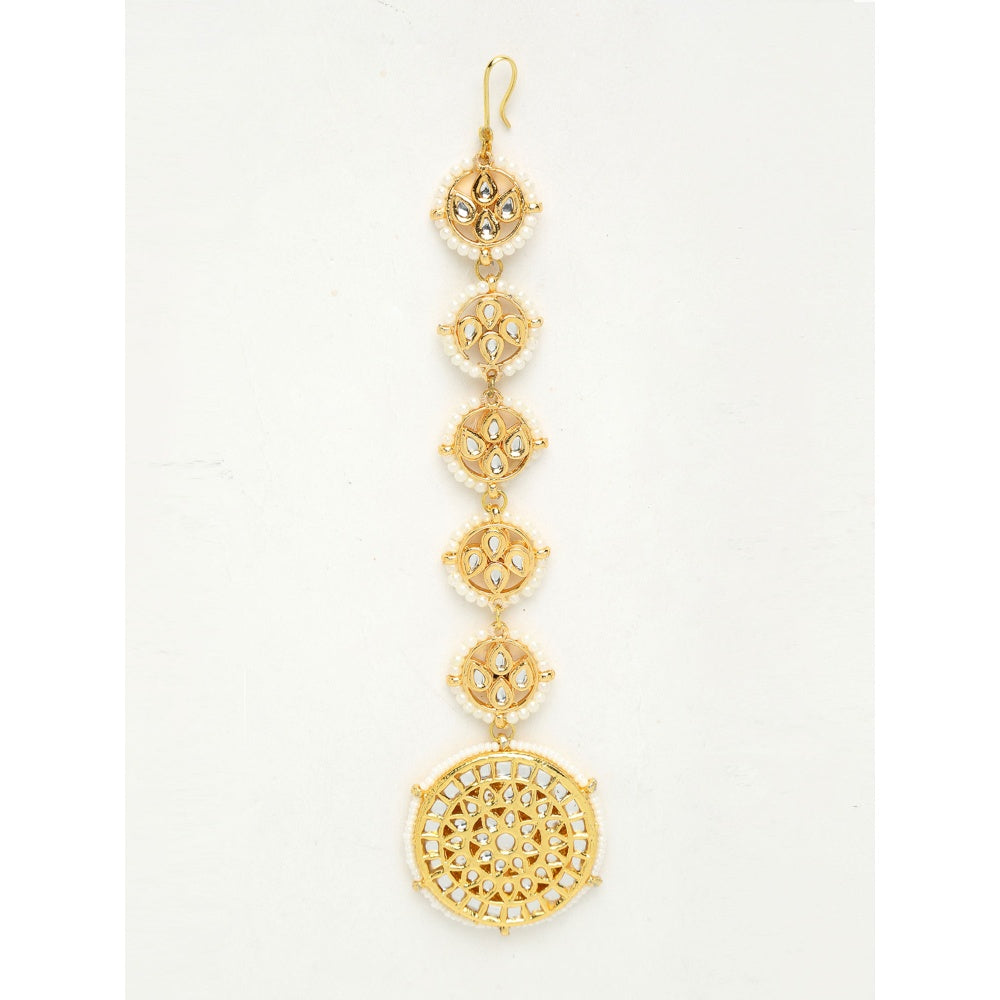 RUBY RAANG STUDIO Ruby Raang Maharani Kundan Maang Tikka