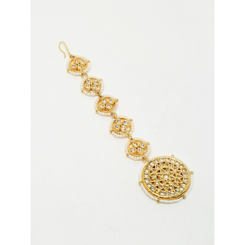 RUBY RAANG STUDIO Ruby Raang Maharani Kundan Maang Tikka