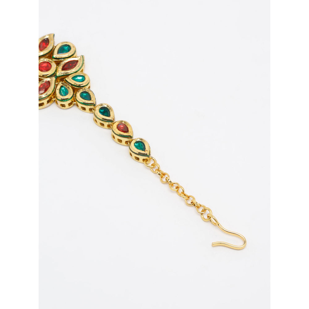 RUBY RAANG STUDIO Ruby Raang Multi Kundan Maang Tikka