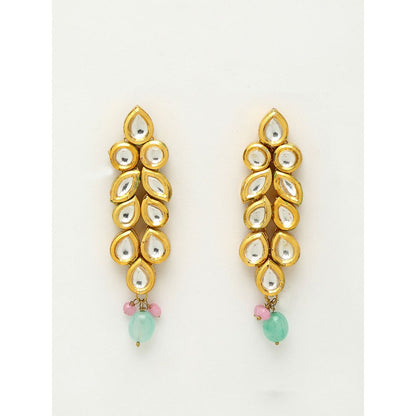 RUBY RAANG STUDIO Ruby Raang Multi Kundan Neckpiece with Earrings and Maang Tikka