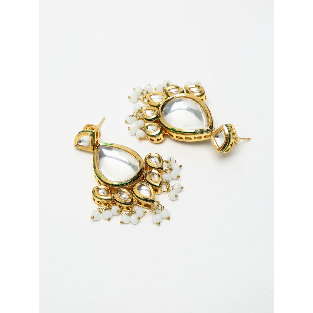 RUBY RAANG STUDIO Ruby Raang Kundan & Onyx Neckpiece with Earrings
