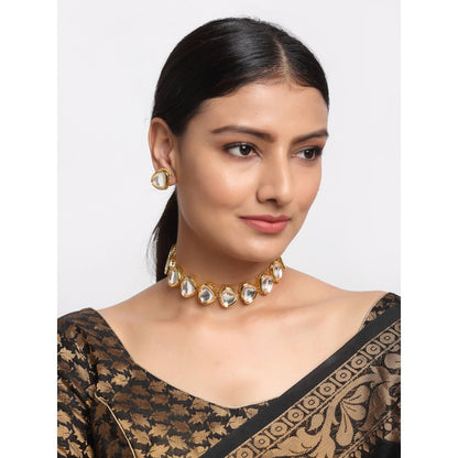 RUBY RAANG STUDIO Ruby Raang Kundan Choker with Kundan Studs