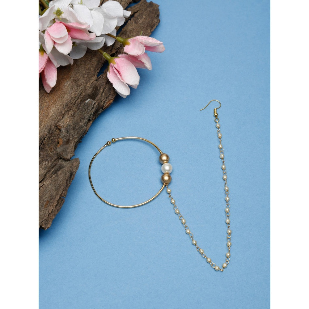 RUBY RAANG STUDIO Gold Stone Nose Ring